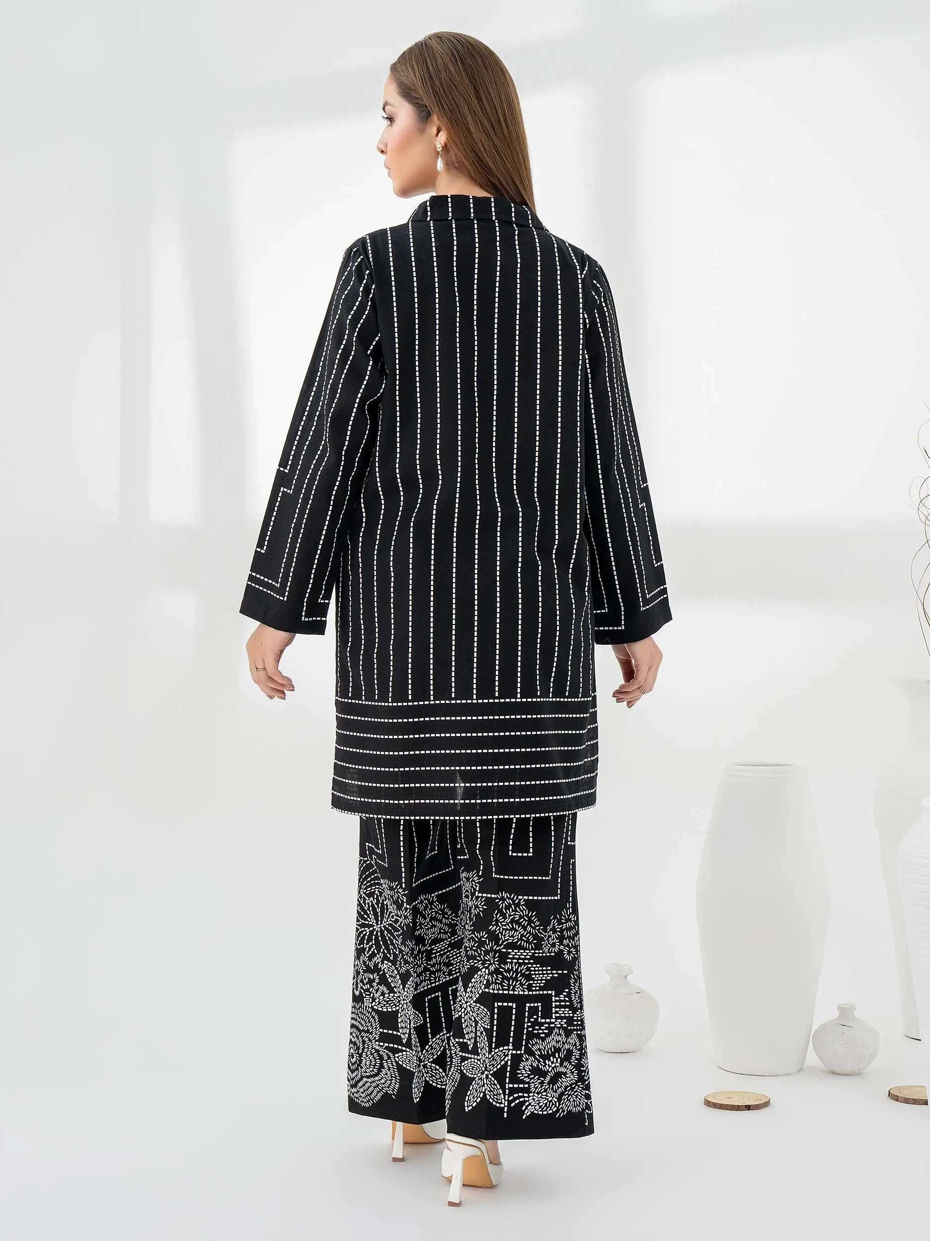 2 Piece Khaddar Suit-Paste Print (Pret)