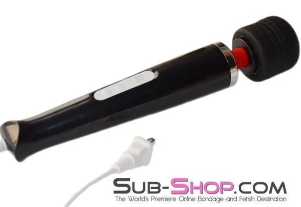 9079RS       30 Speed Multi-Function Magic Wand Massager, Black