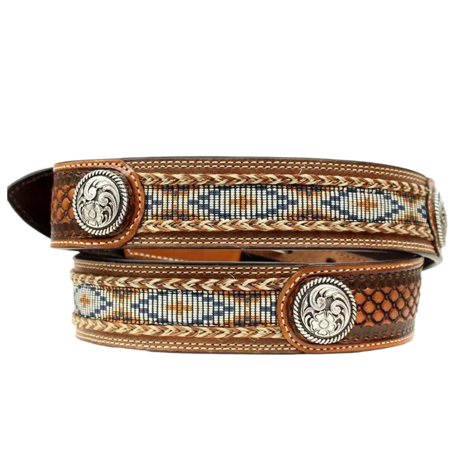 Ariat Mens Basketweave Conch Belt A1013248