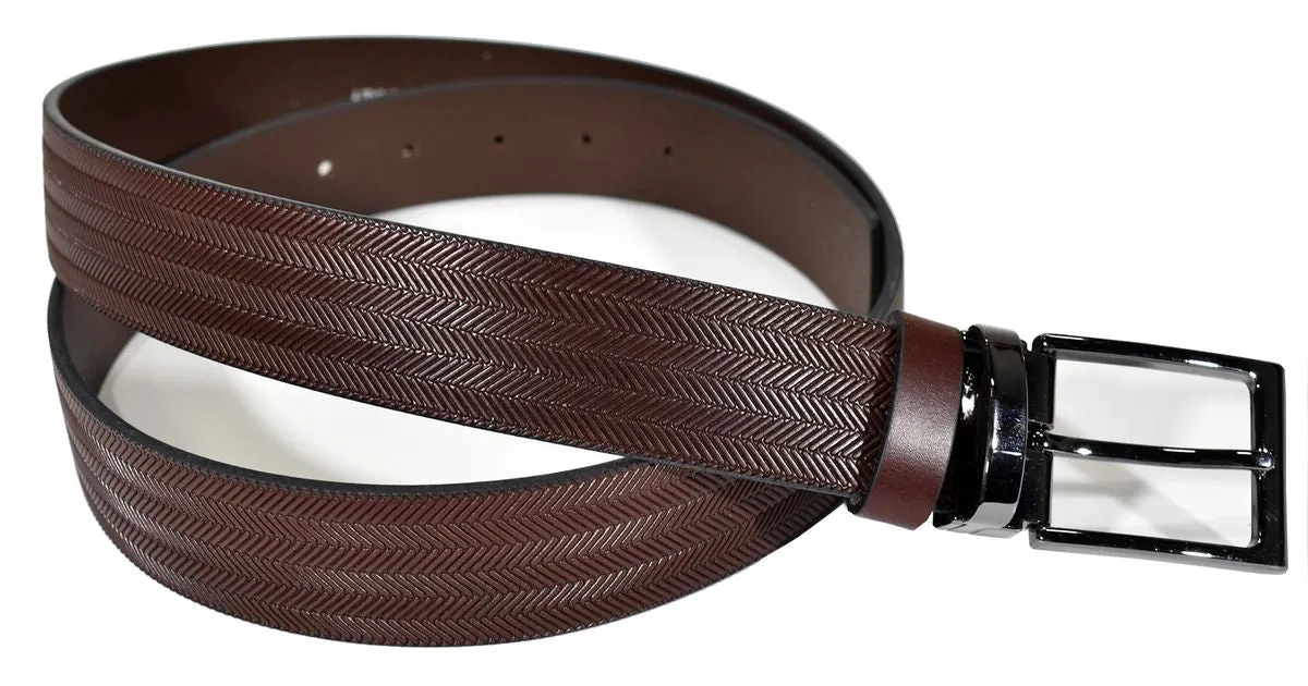 B25 Brown Herringbone Belt
