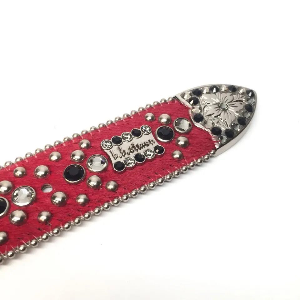 b.b. Simon 4045 Red Crystal Belt