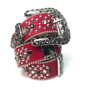 b.b. Simon 4045 Red Crystal Belt