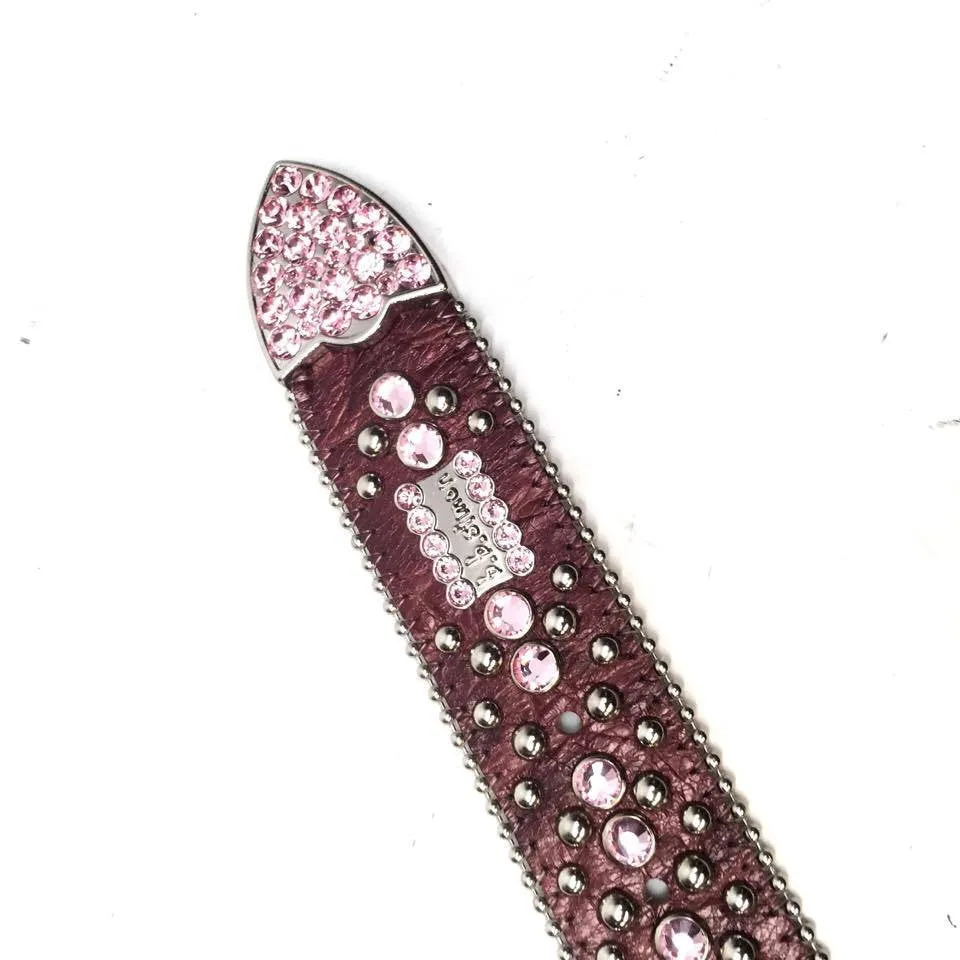 b.b. Simon 6079-B83 Pinks Eye Crystal Belt