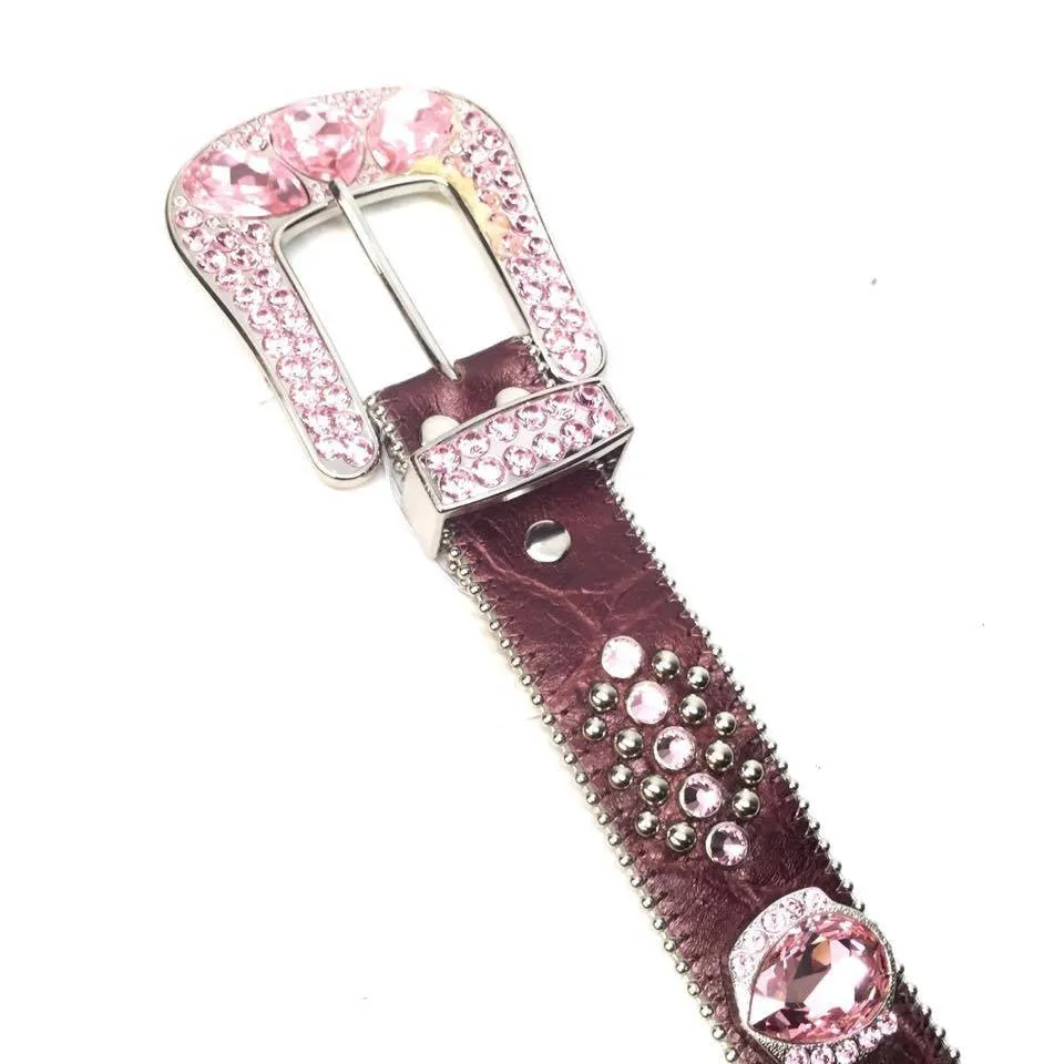 b.b. Simon 6079-B83 Pinks Eye Crystal Belt