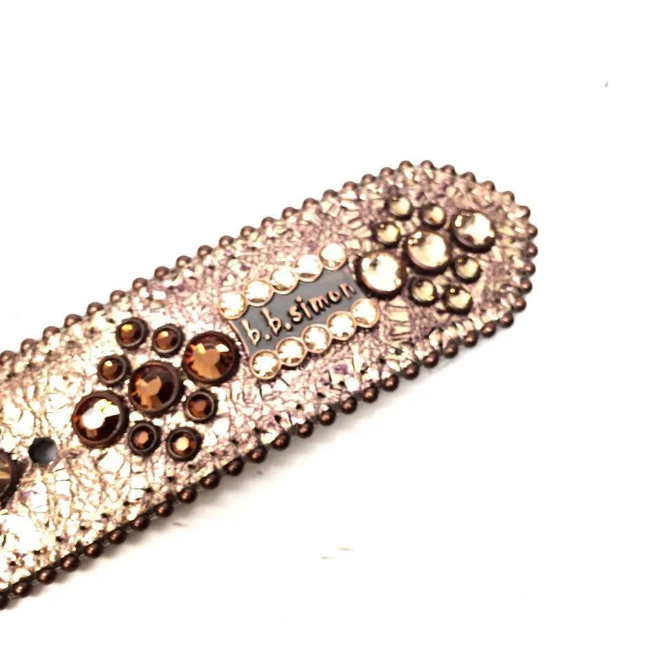 b.b. Simon Bronze Block Crystal Belt