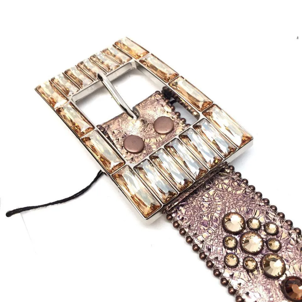 b.b. Simon Bronze Block Crystal Belt