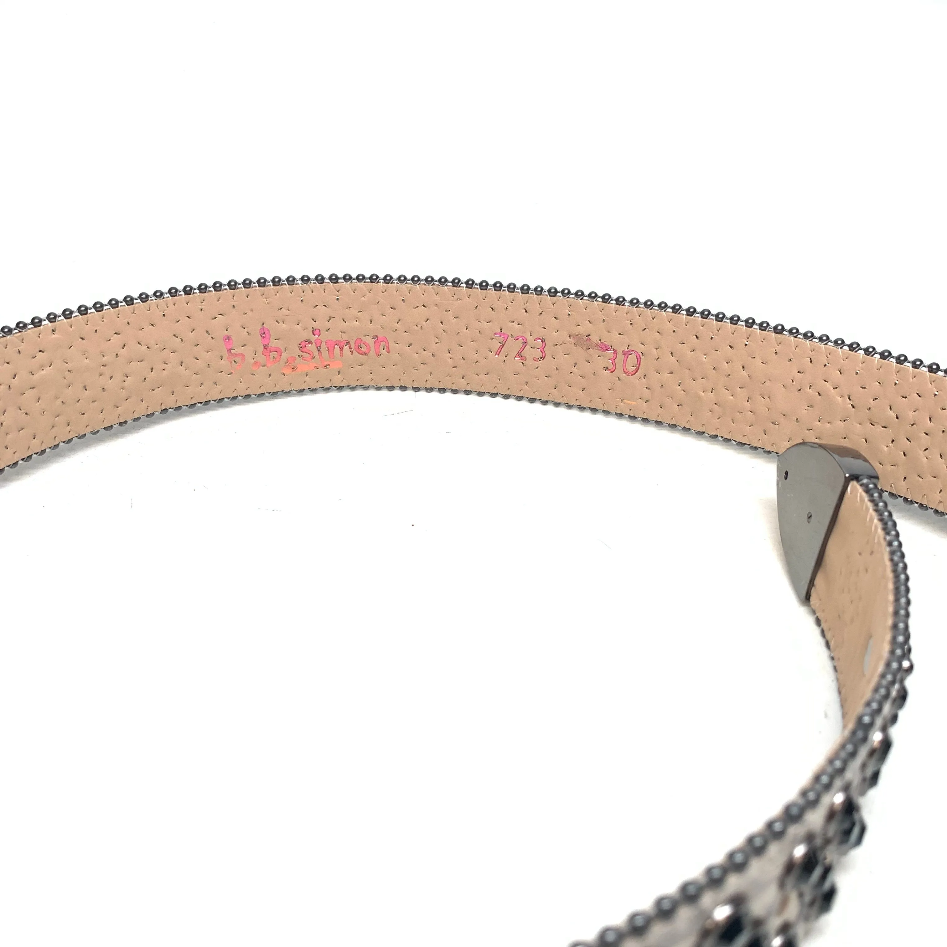 b.b. Simon Charcoal Khayyam Fully Loaded Crystal Belt