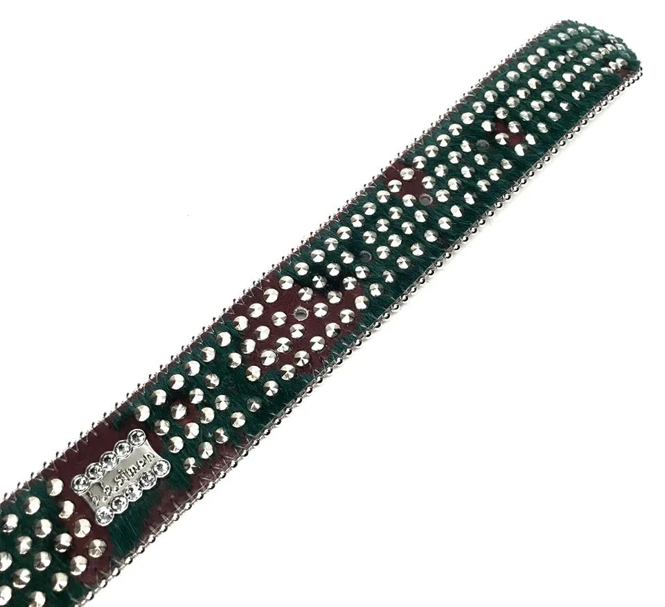 b.b. Simon 'Cross Quad Studded' Pony Crystal Belt