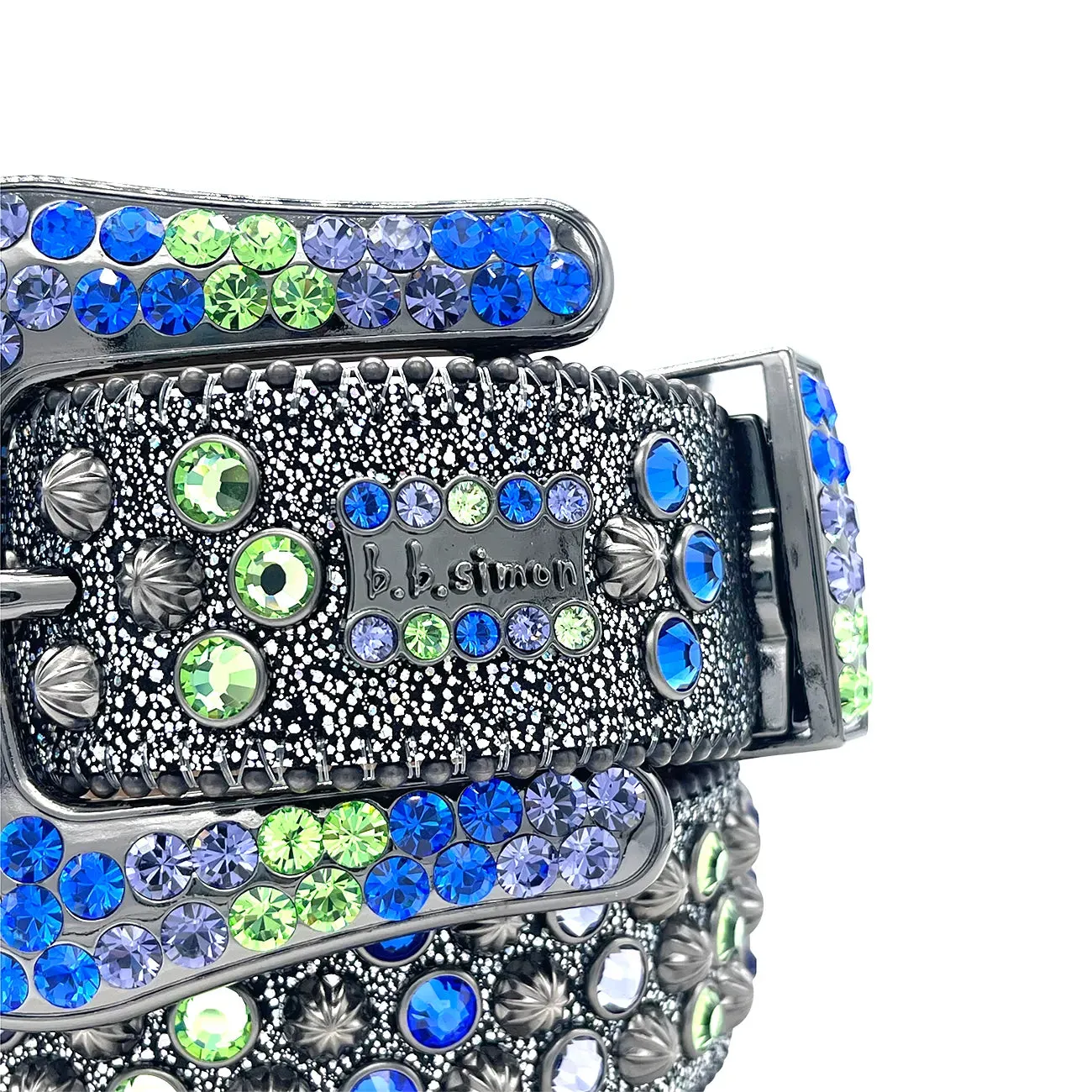 b.b. Simon Galaxy 3-Row Fully Loaded Crystal Belt