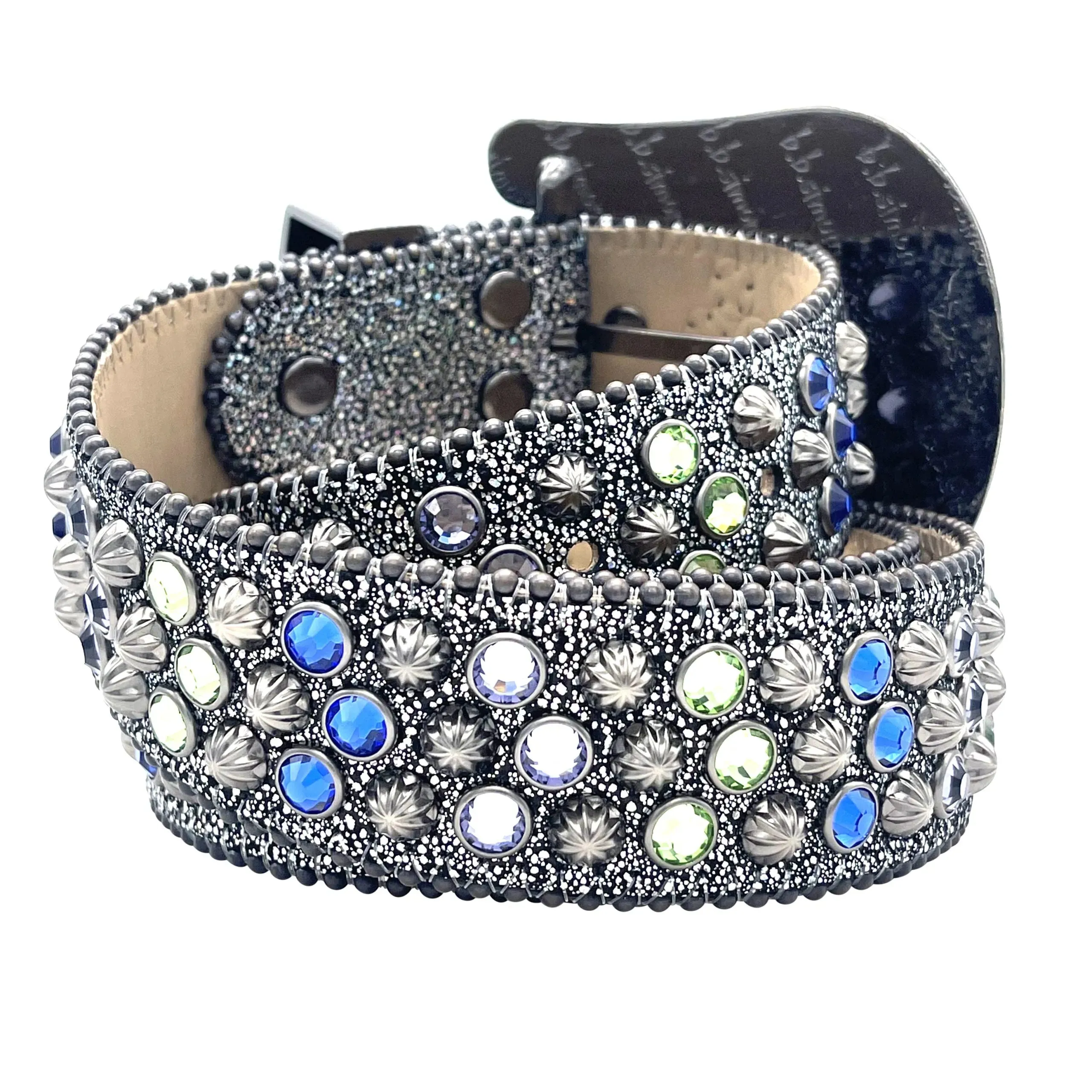 b.b. Simon Galaxy 3-Row Fully Loaded Crystal Belt