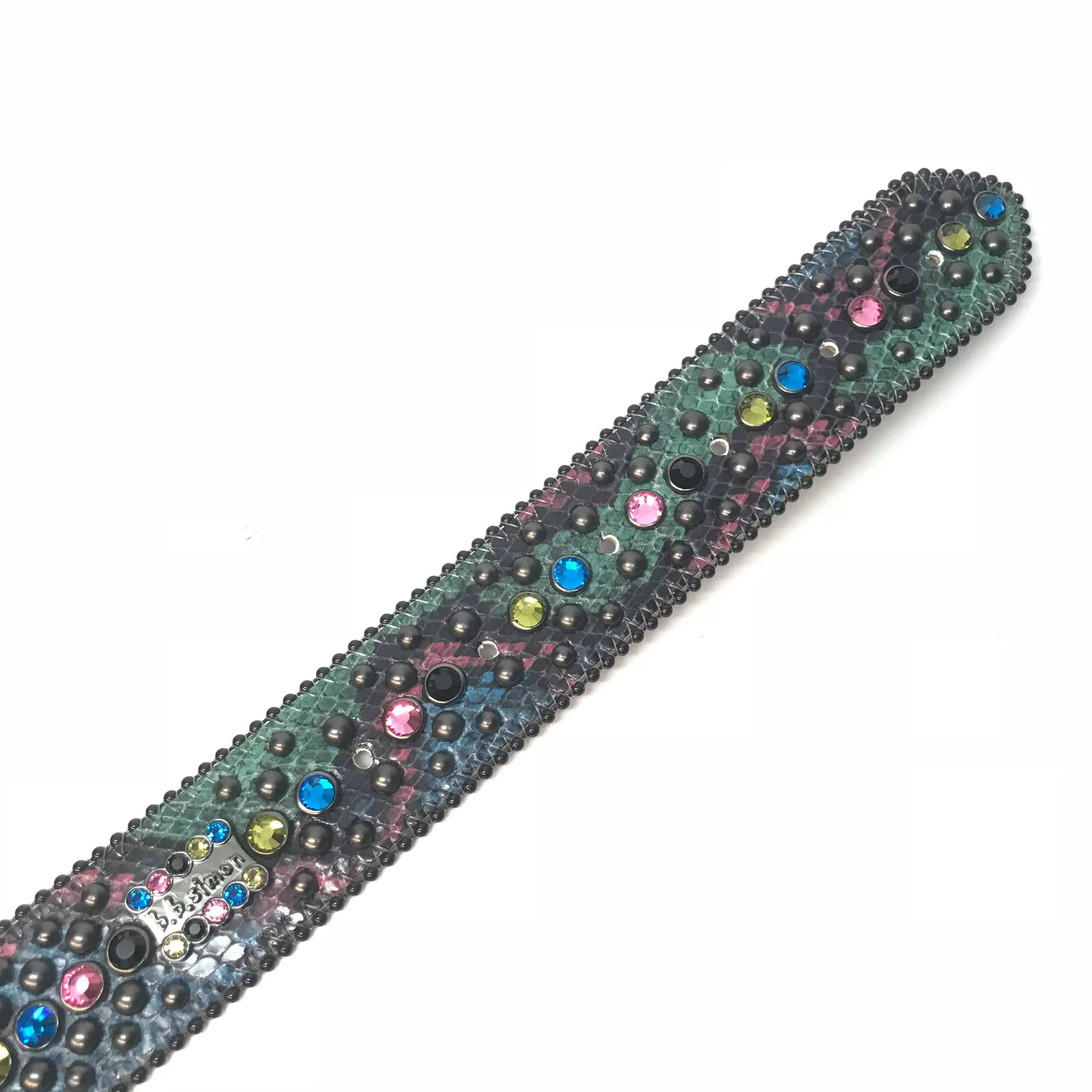 b.b. Simon Globe Python Fully Loaded Crystal Belt