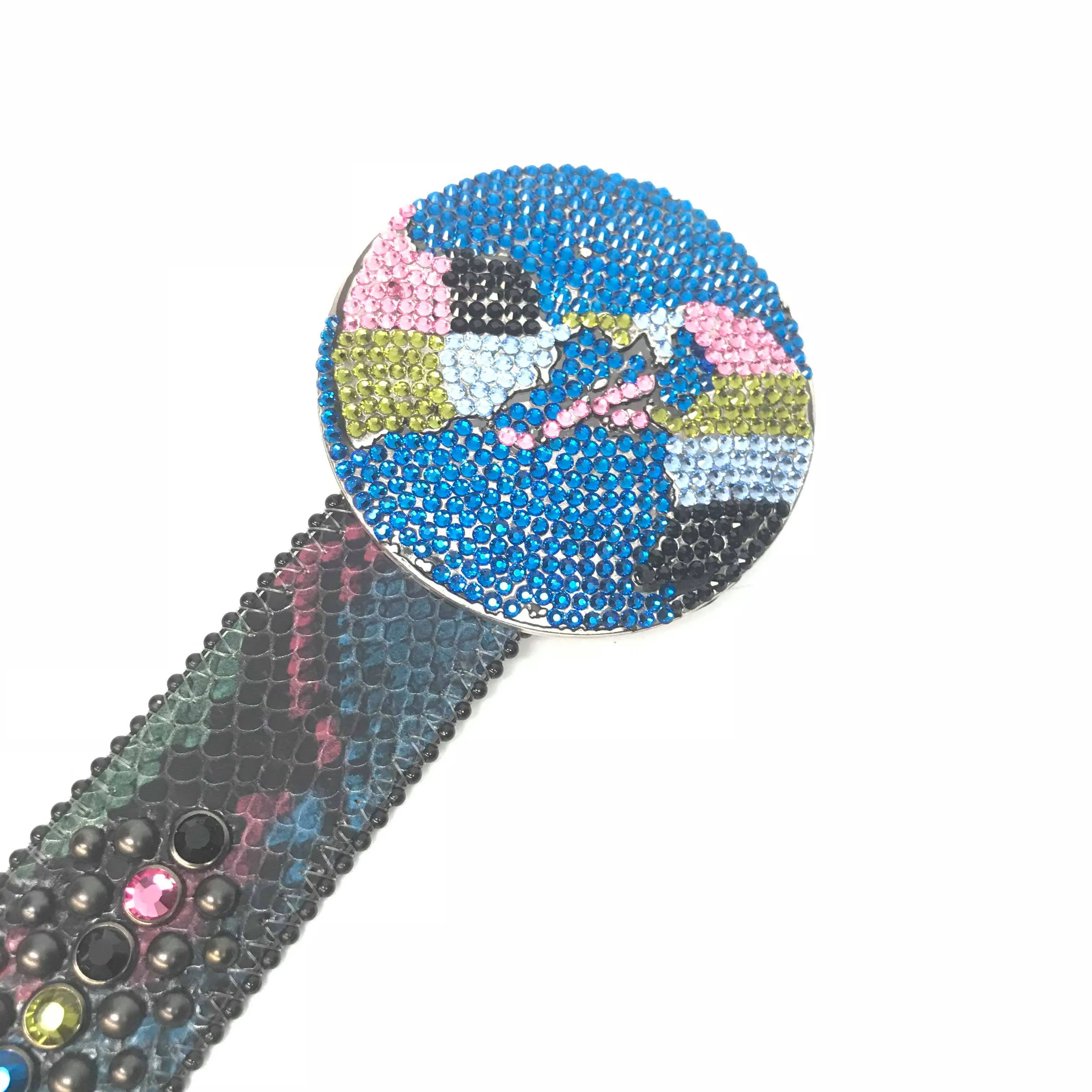 b.b. Simon Globe Python Fully Loaded Crystal Belt