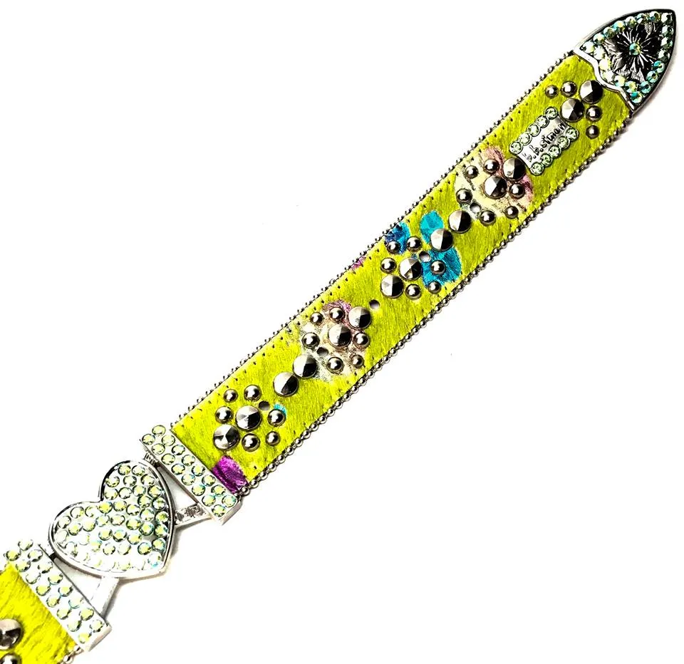 b.b. Simon 'Green Heart' Pony Crystal Belt