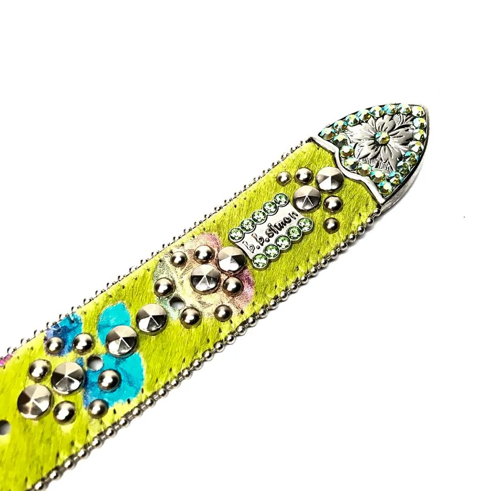 b.b. Simon 'Green Heart' Pony Crystal Belt