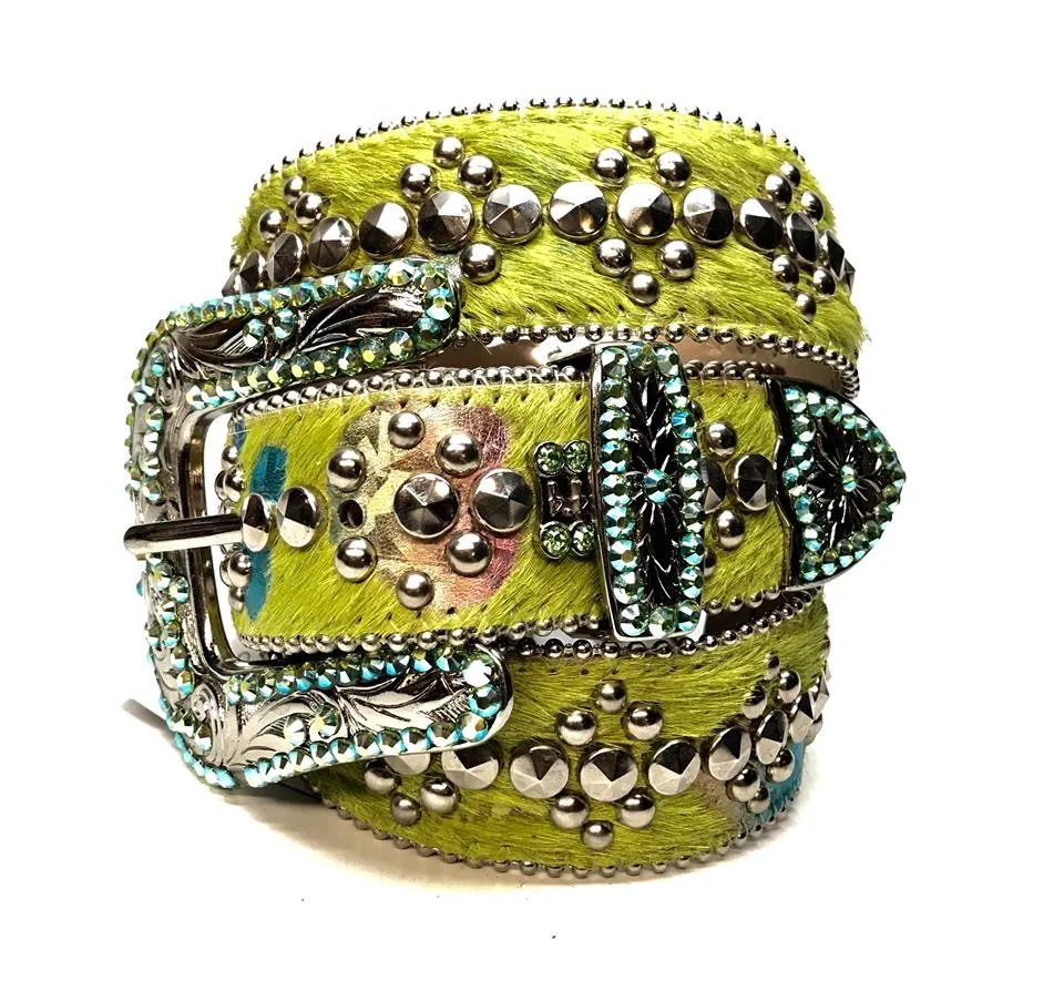 b.b. Simon 'Green Heart' Pony Crystal Belt