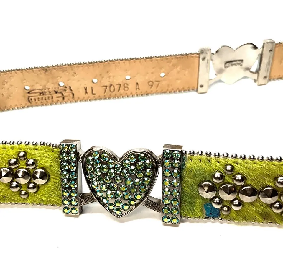 b.b. Simon 'Green Heart' Pony Crystal Belt