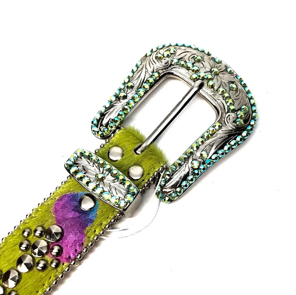 b.b. Simon 'Green Heart' Pony Crystal Belt