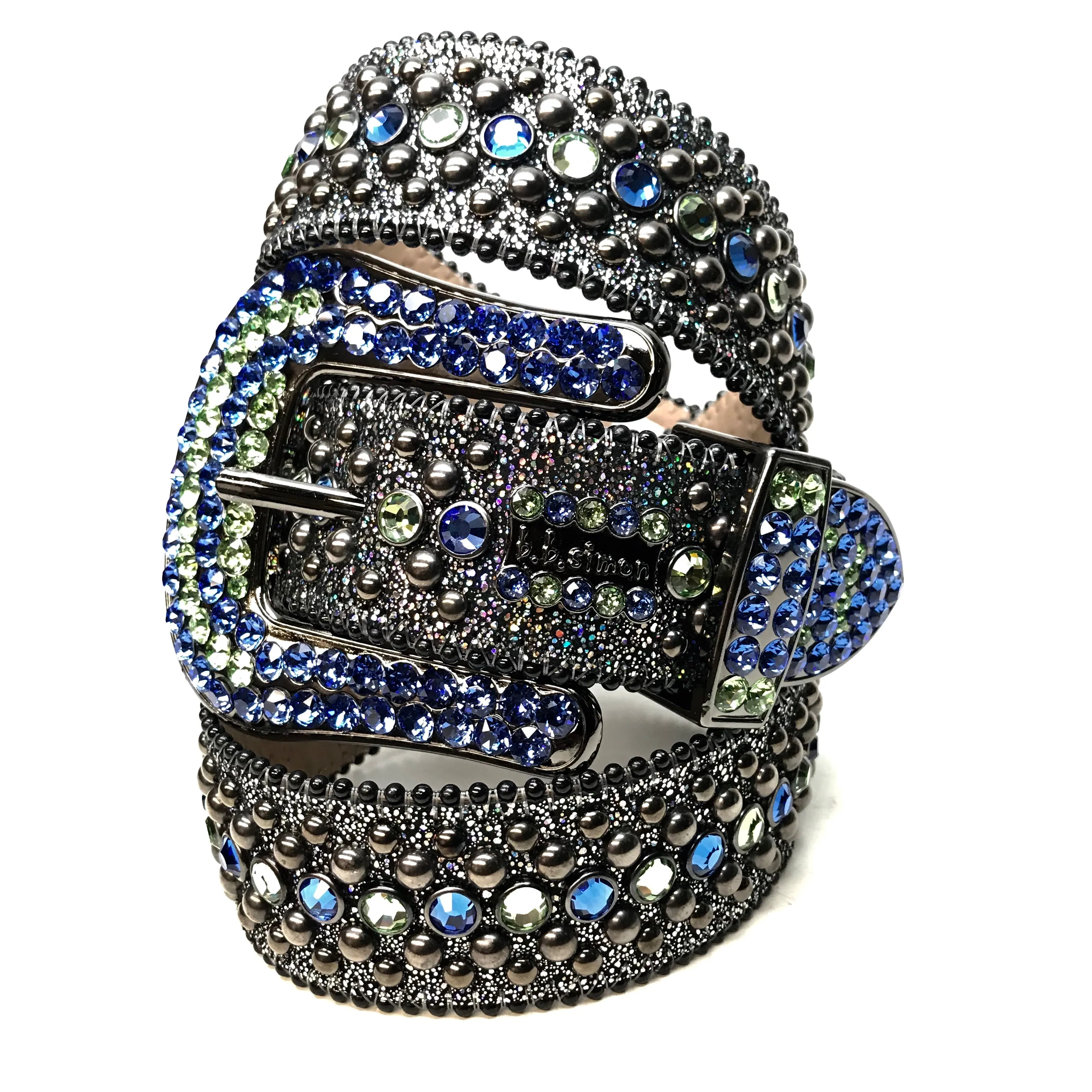 b.b. Simon 'Lime Galaxy' Fully Loaded Crystal Belt