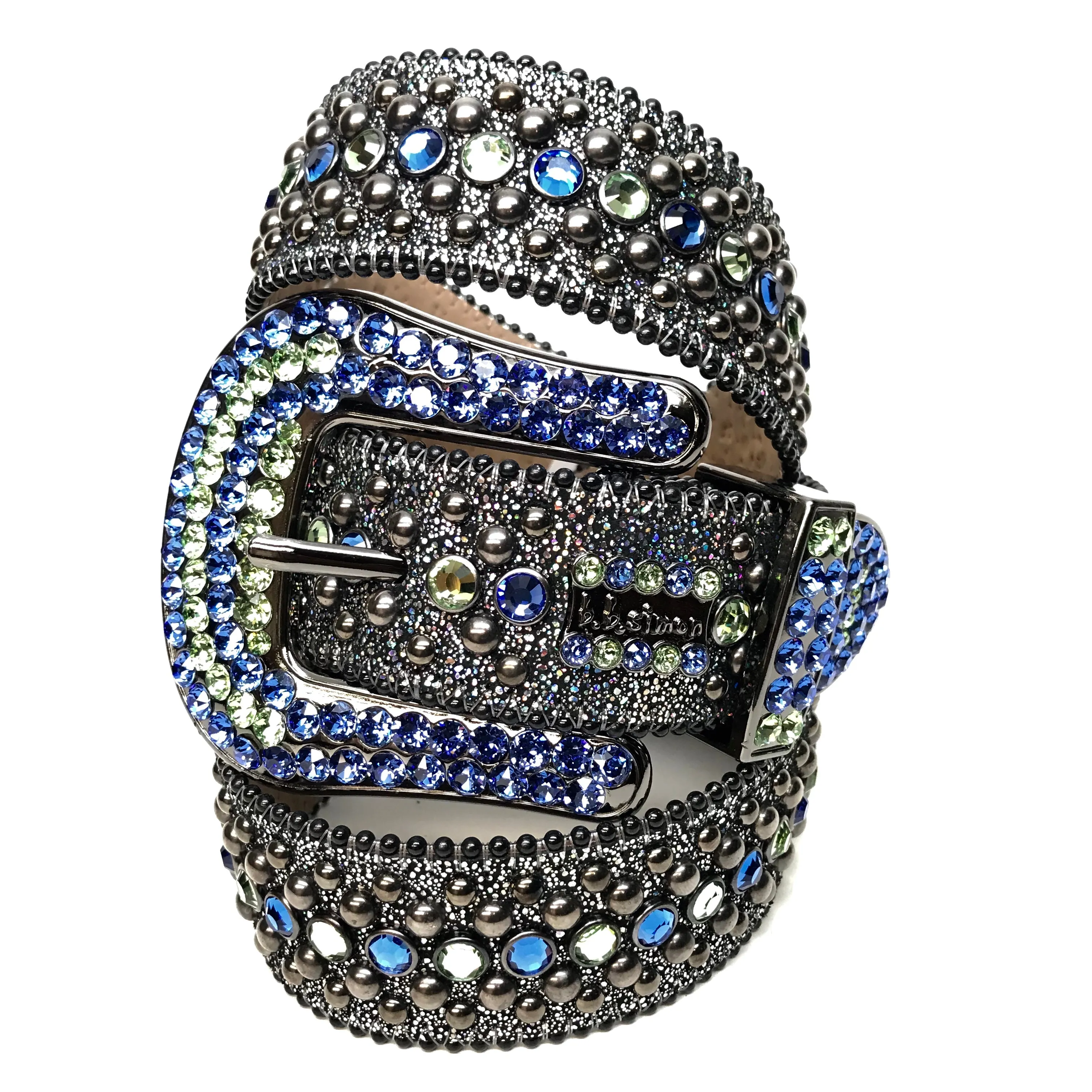 b.b. Simon 'Lime Galaxy' Fully Loaded Crystal Belt