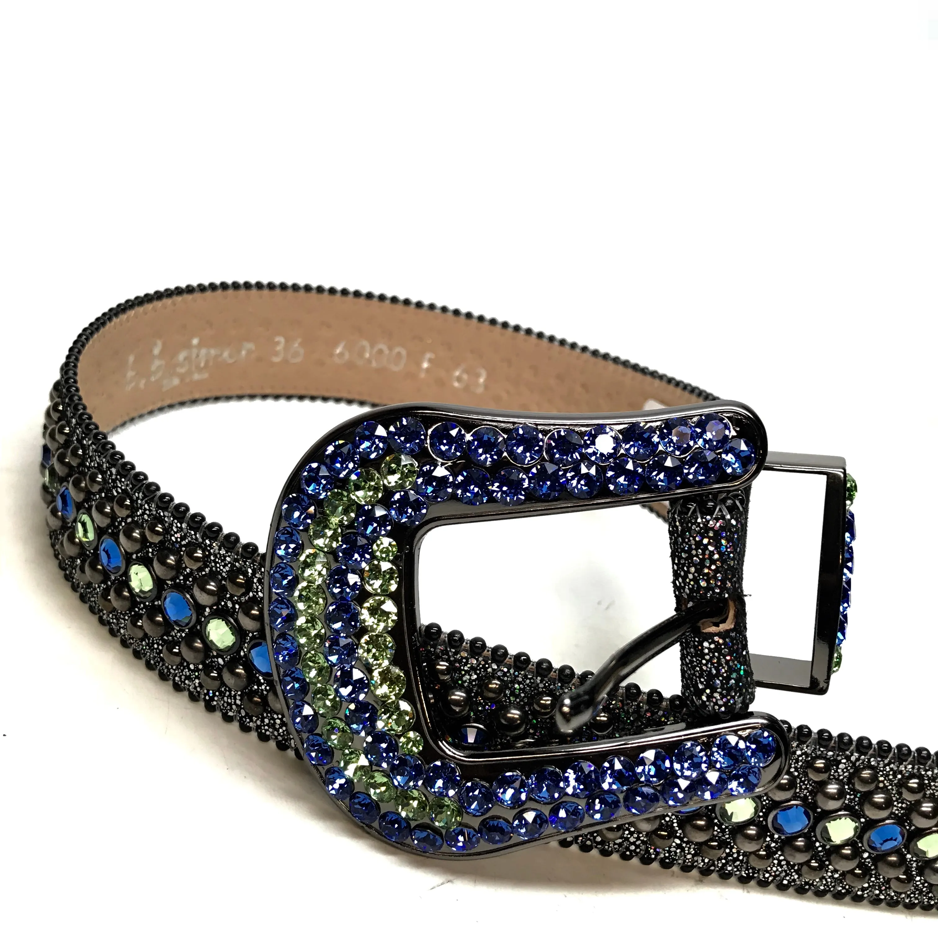 b.b. Simon 'Lime Galaxy' Fully Loaded Crystal Belt
