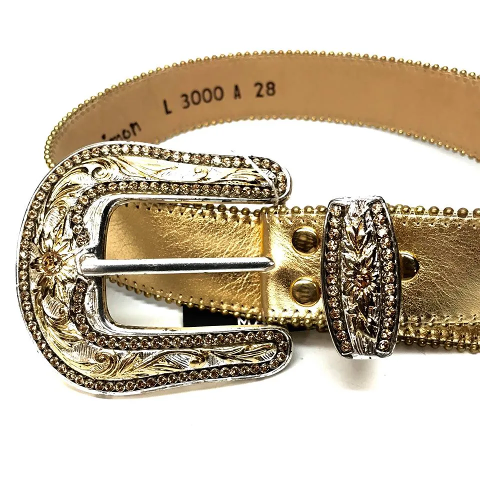 b.b. Simon 'Metallic Gold' Crystal Belt