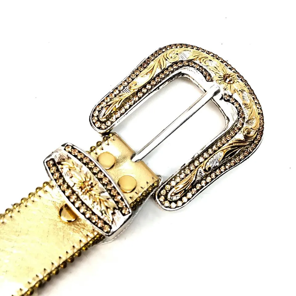 b.b. Simon 'Metallic Gold' Crystal Belt