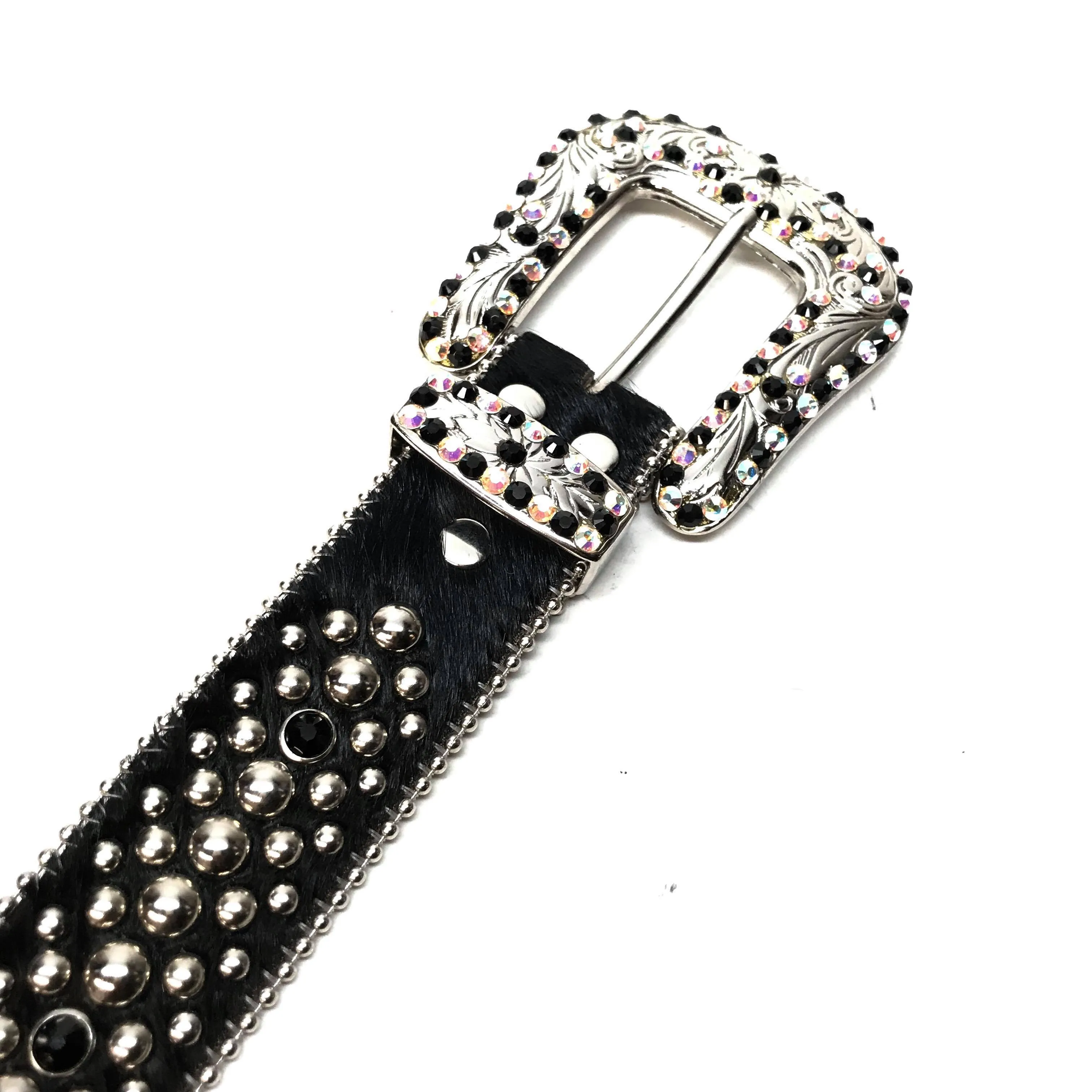 b.b. Simon 'Mixed Studded' Pony Crystal Belt