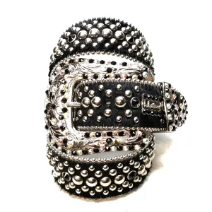 b.b. Simon 'Mixed Studded' Pony Crystal Belt