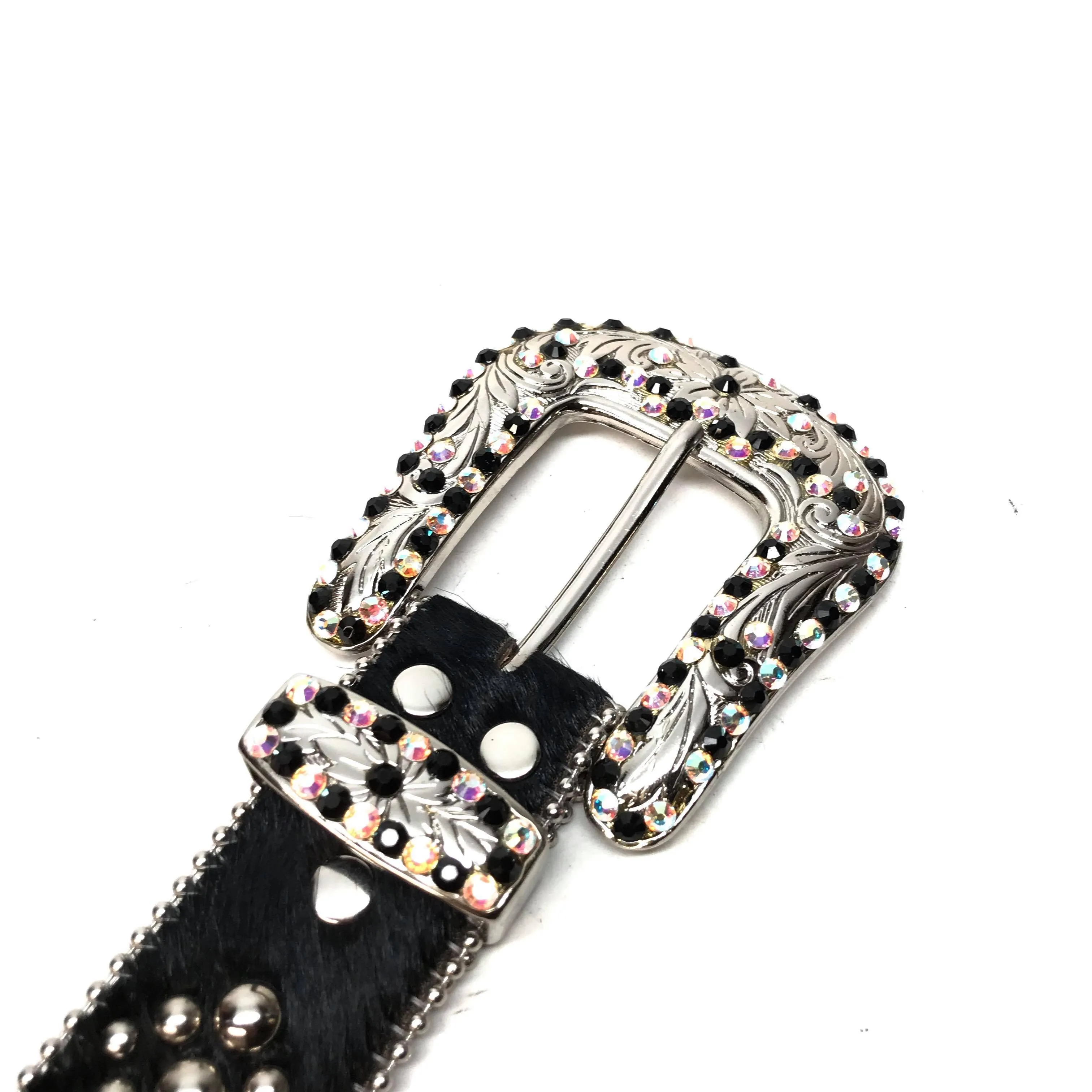b.b. Simon 'Mixed Studded' Pony Crystal Belt