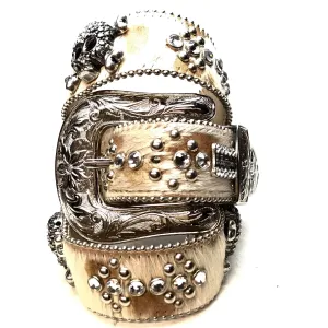 b.b. Simon 'Natural Skulls' Pony Crystal Belt
