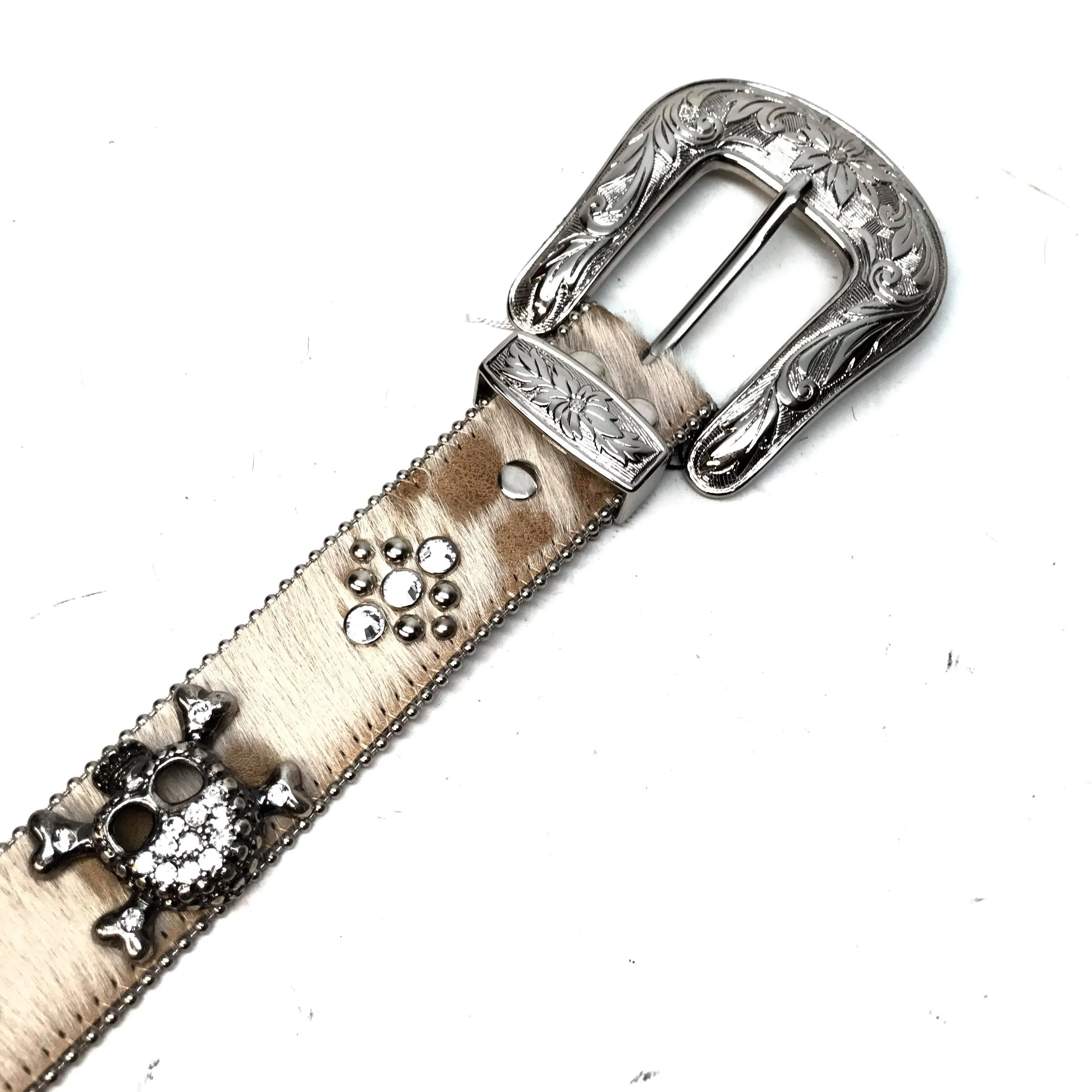 b.b. Simon 'Natural Skulls' Pony Crystal Belt