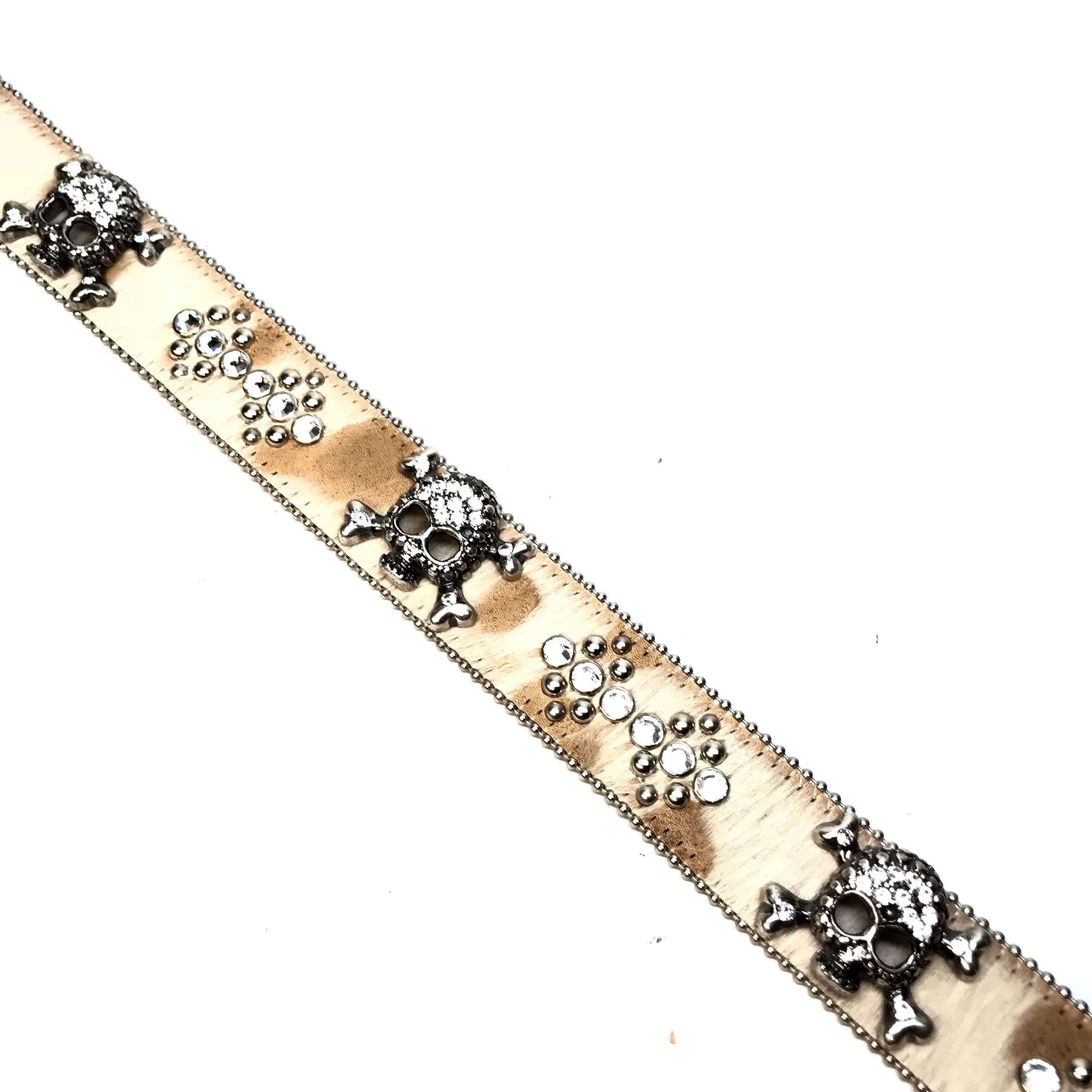 b.b. Simon 'Natural Skulls' Pony Crystal Belt