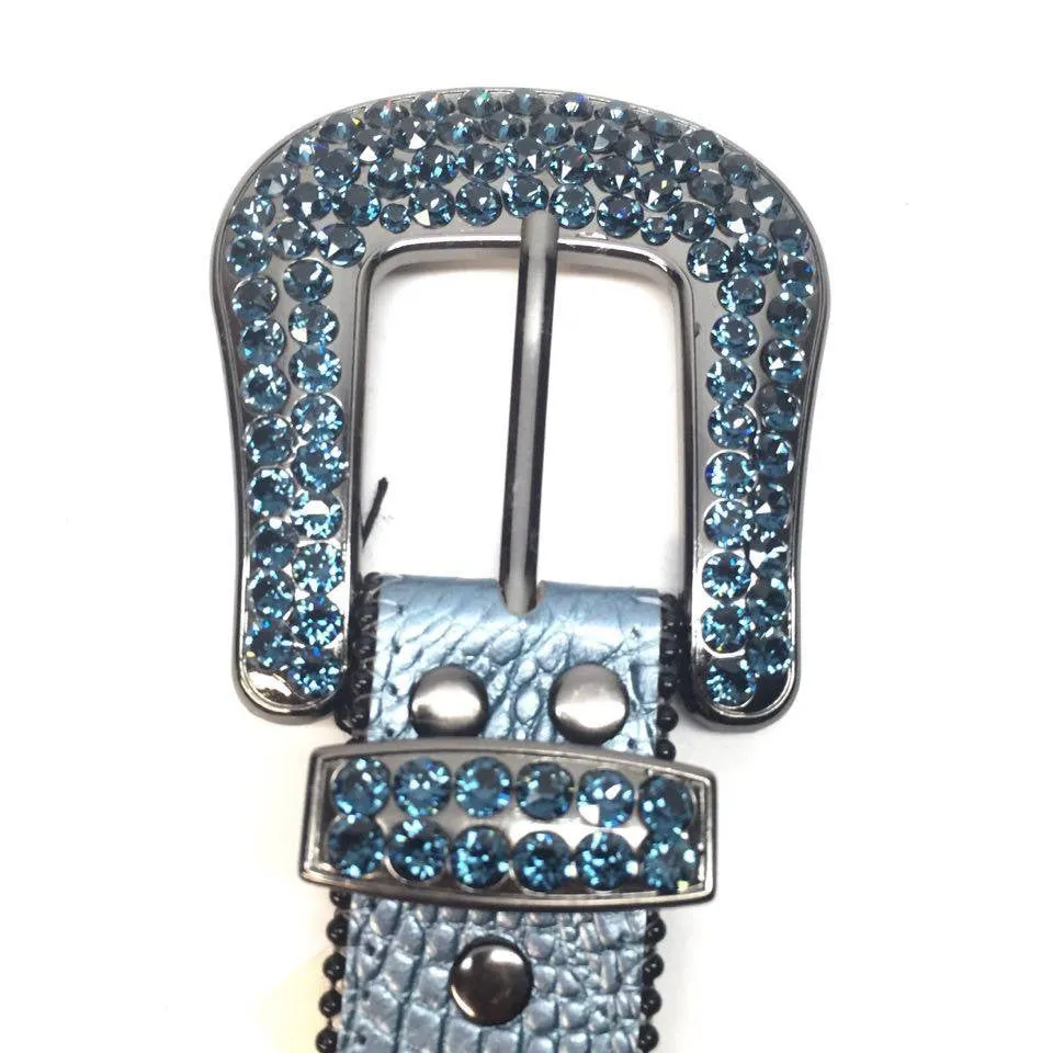 b.b. Simon Ocean Croc Crystal Belt