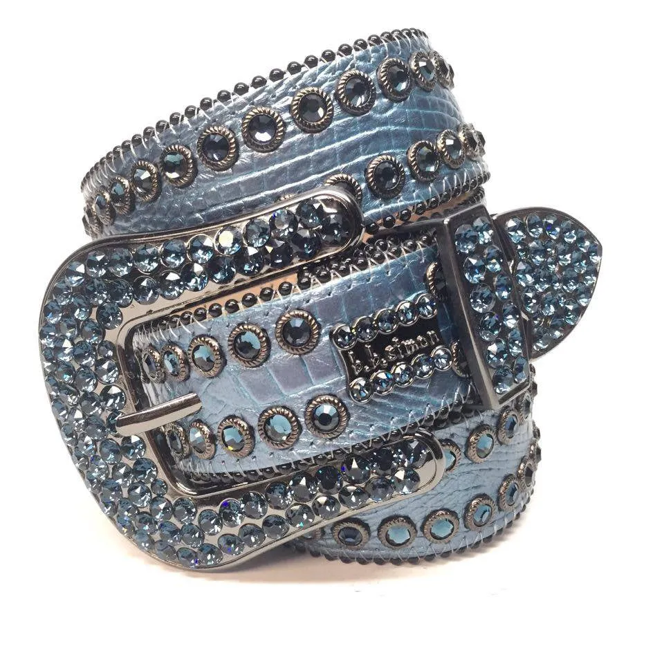 b.b. Simon Ocean Croc Crystal Belt