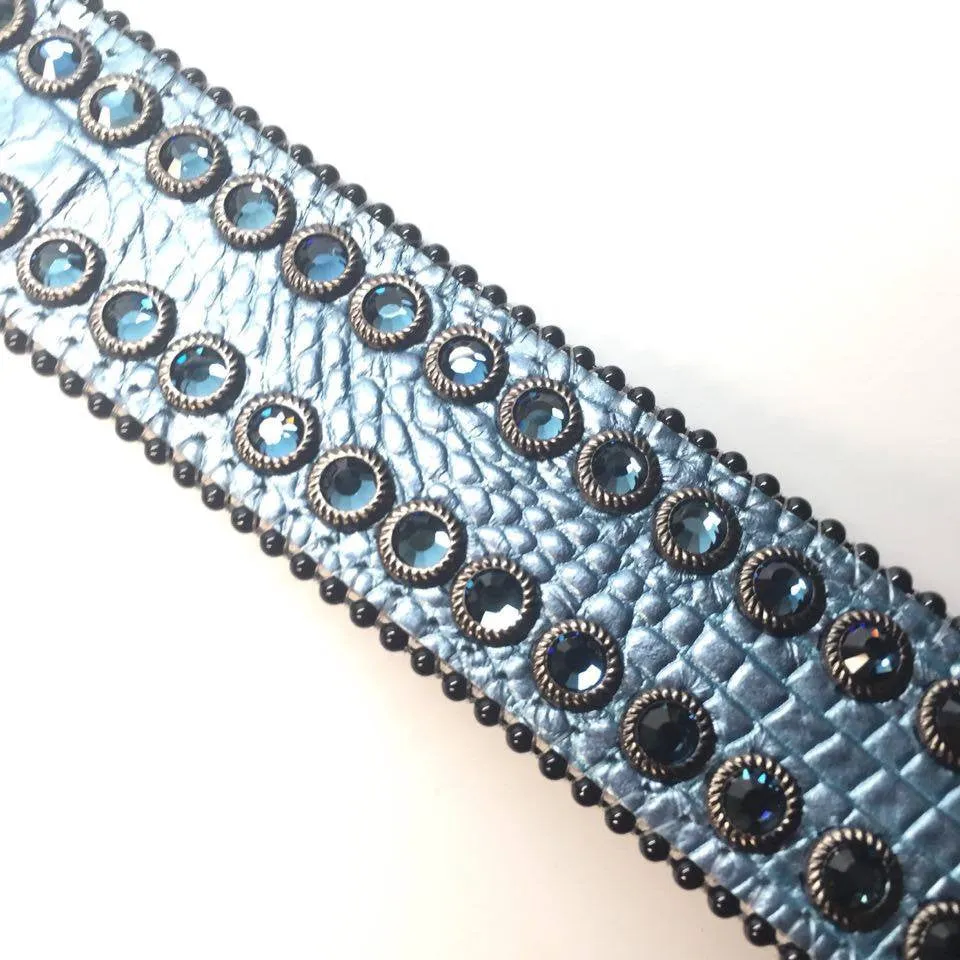 b.b. Simon Ocean Croc Crystal Belt