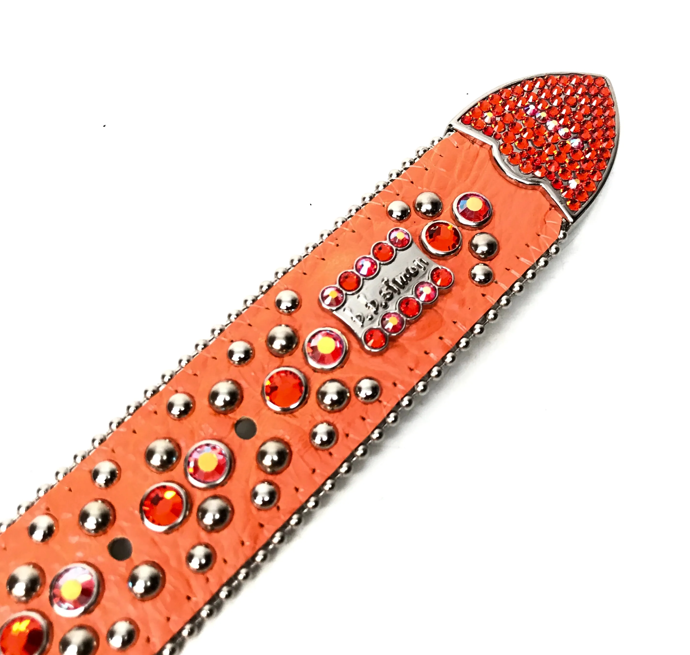 b.b. Simon 'Orange Fire' Two Tone Crystal Belt
