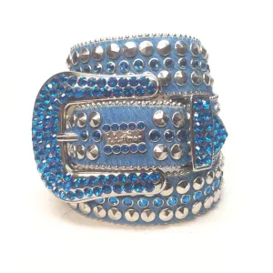 b.b. Simon Pony Hair Blue Crystal Belt