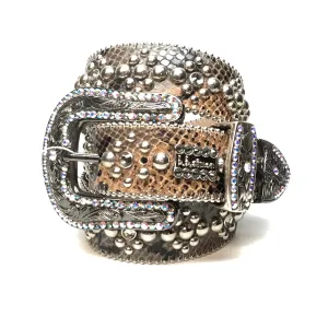 b.b. Simon 'Python Triple Studded' Crystal Belt