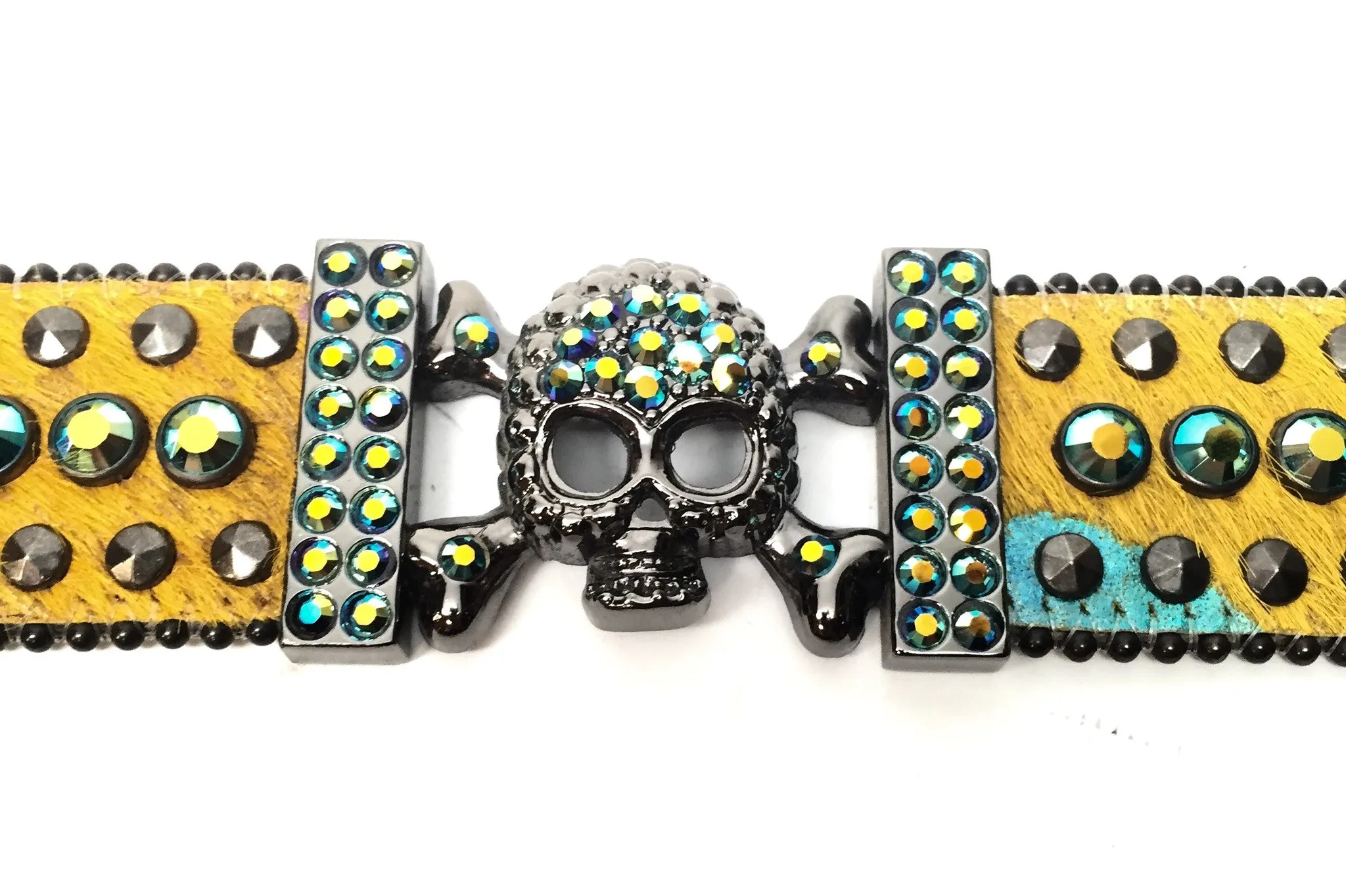 b.b. Simon "Golden Skull" Crystal Belt