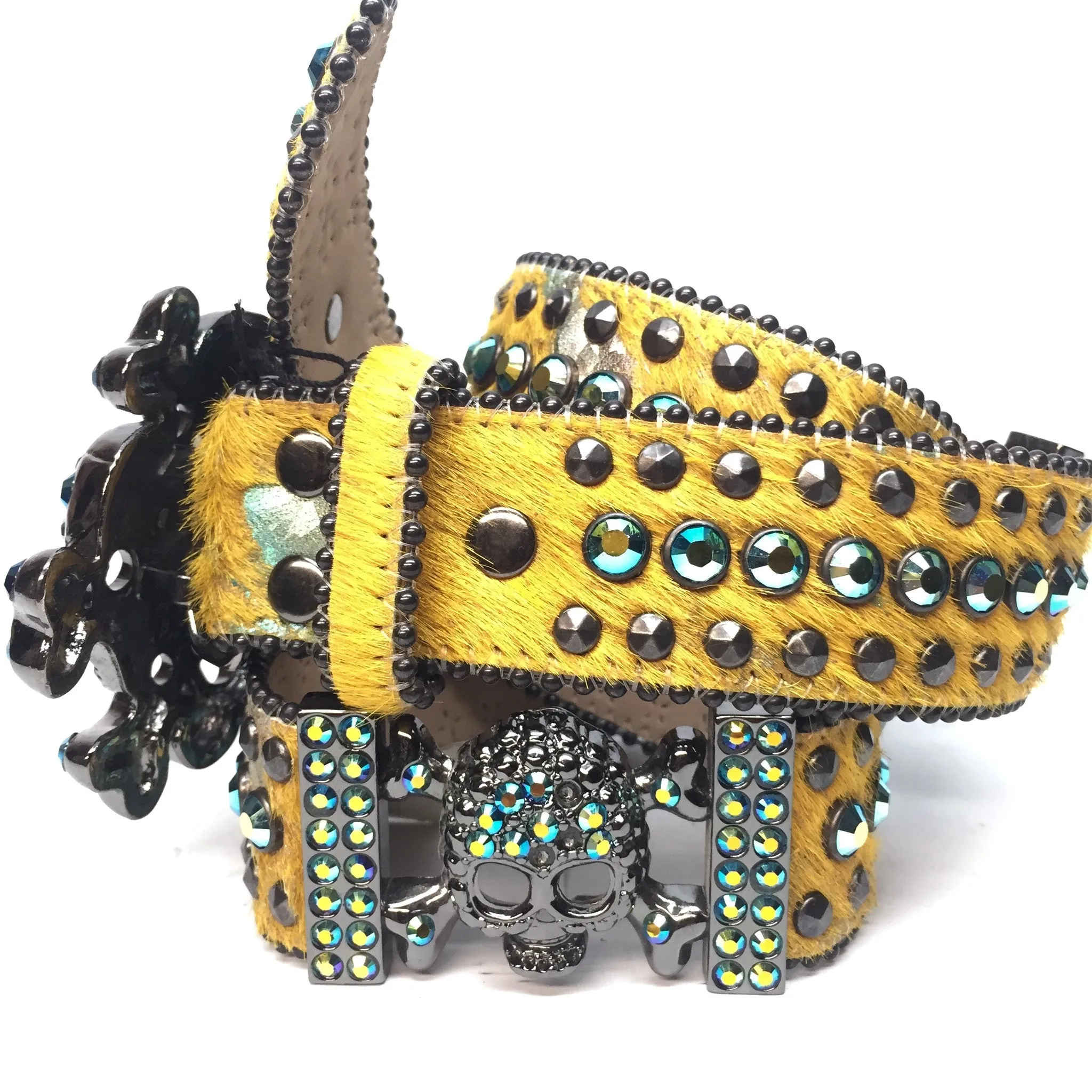b.b. Simon "Golden Skull" Crystal Belt