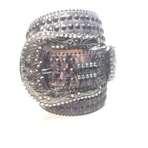b.b. Simon "Metallic Triple Studded" Crystal Belt