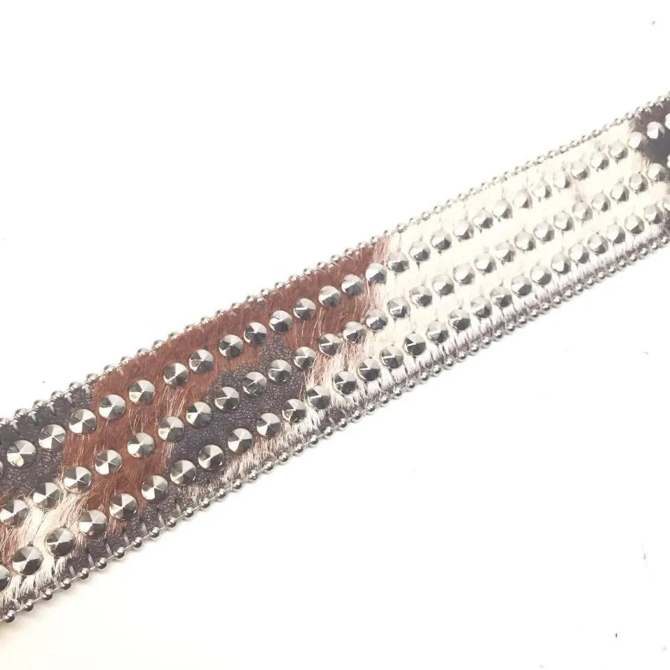 b.b. Simon "Triple Studded Pony Hair" Crystal Belt
