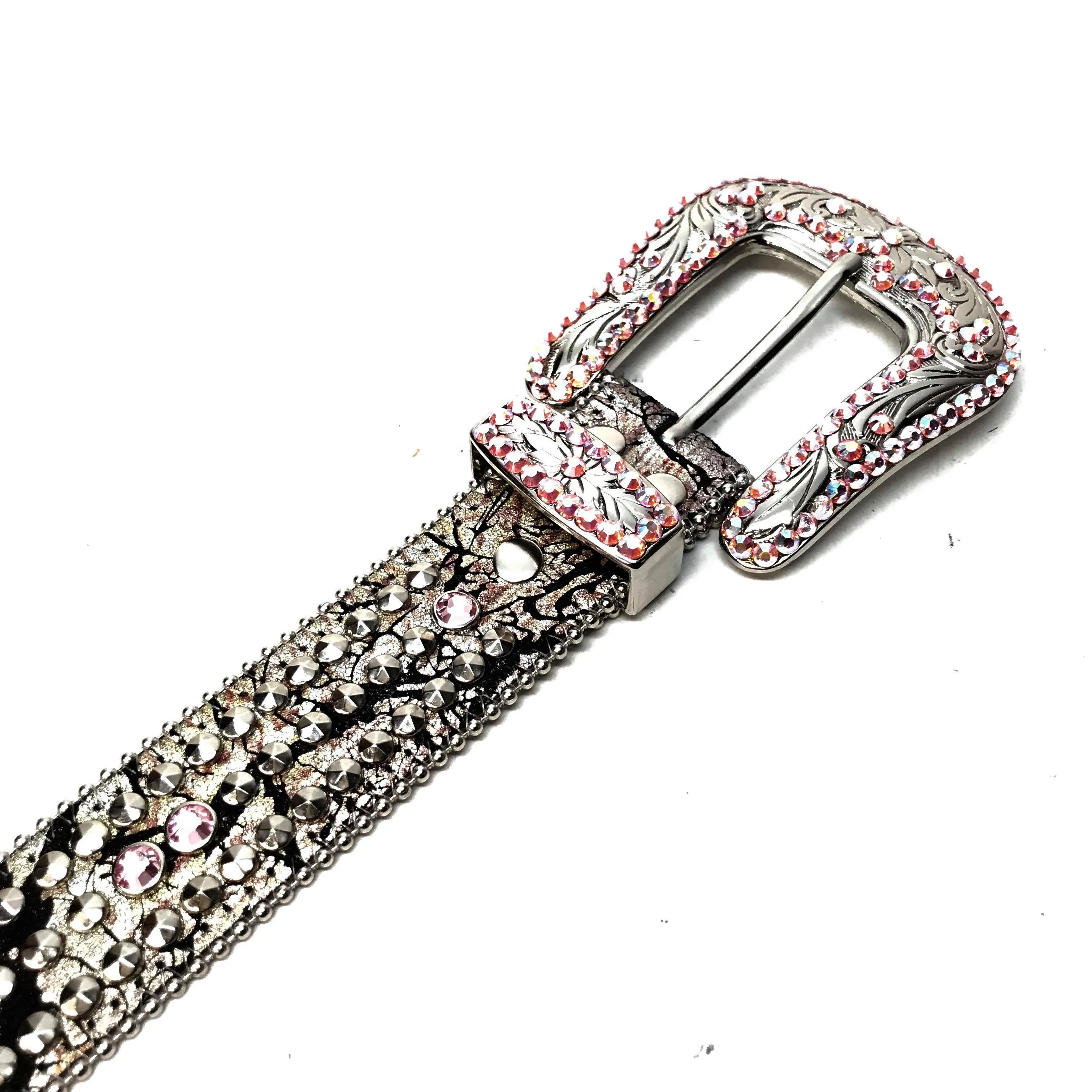 b.b. Simon 'Triple Studded' Mixed Crystal Belt