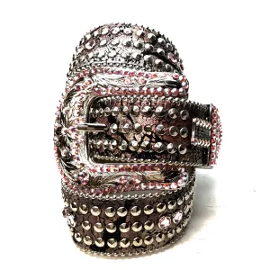 b.b. Simon 'Triple Studded' Mixed Crystal Belt