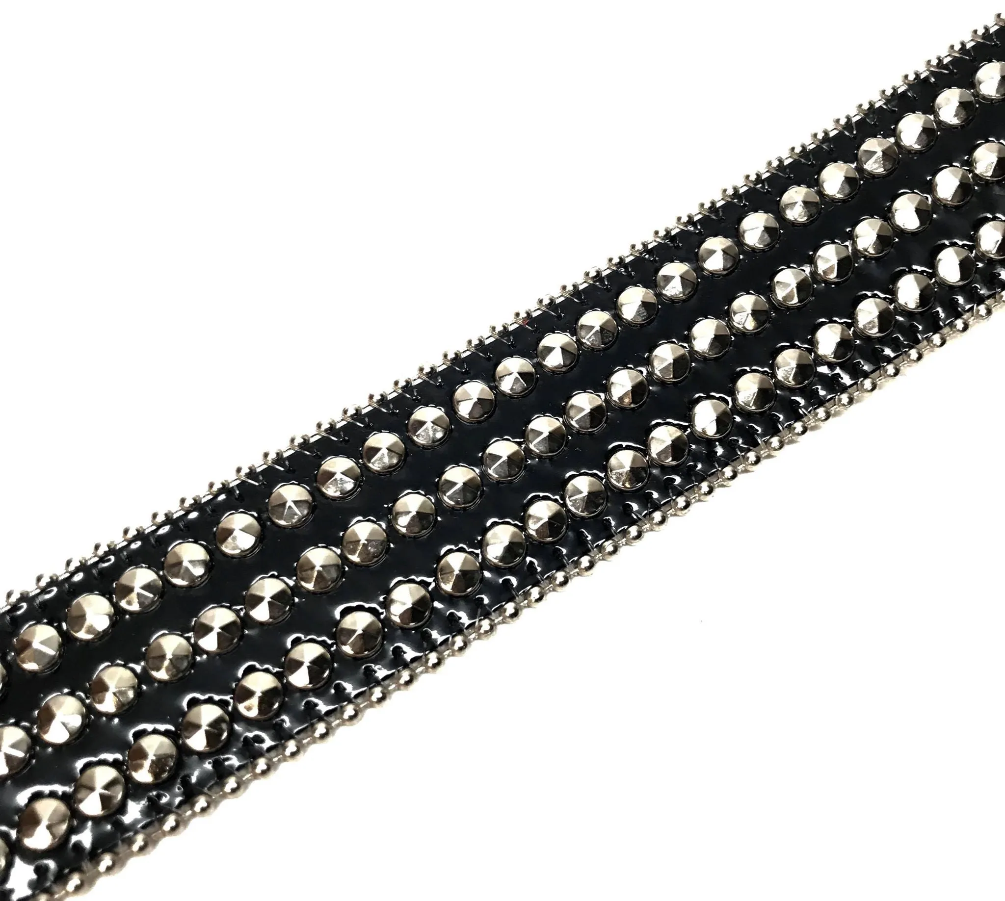 b.b. Simon 'Triple Studded' Patent Crystal Belt