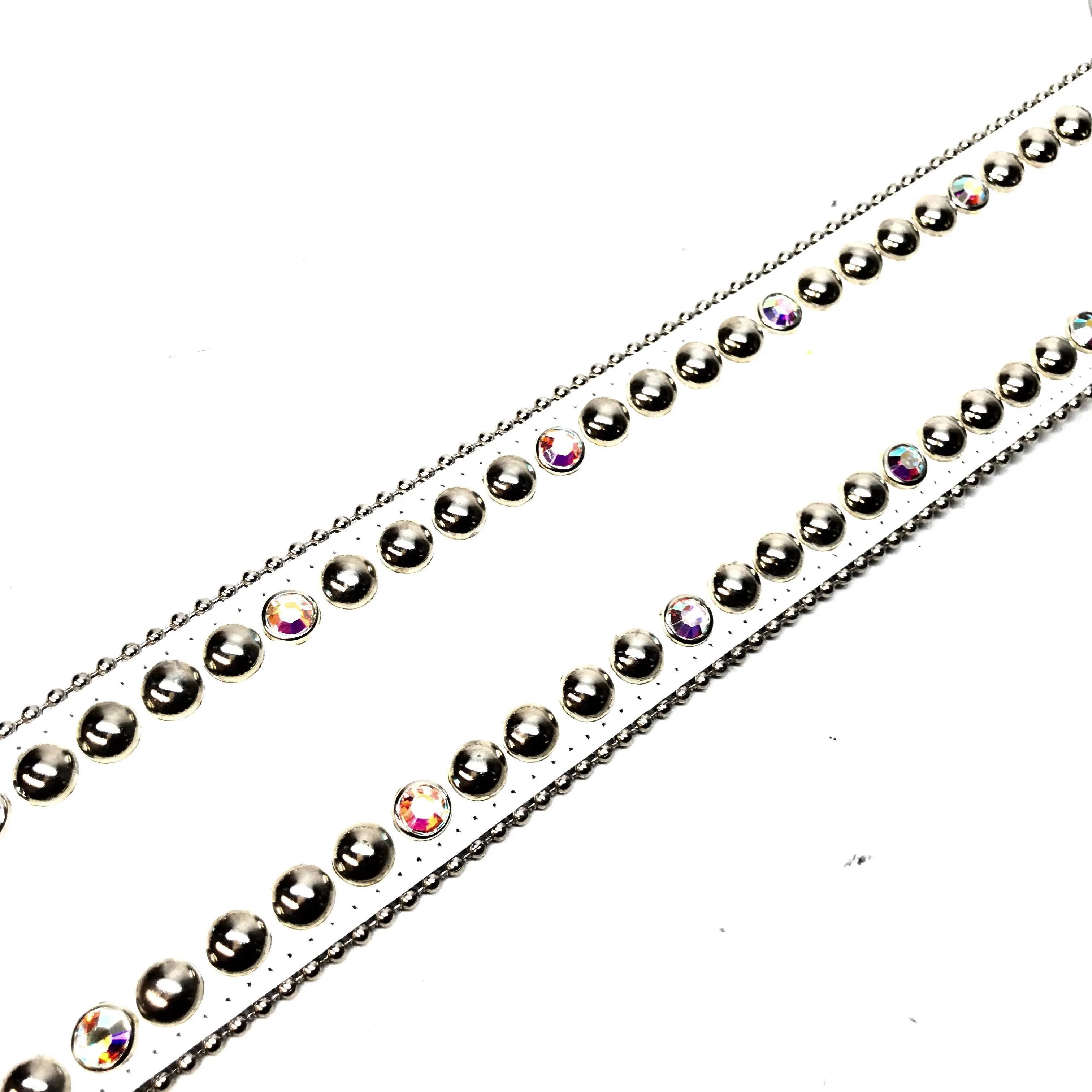 b.b. Simon 'White Croc' Thick 2.5" Crystal Belt