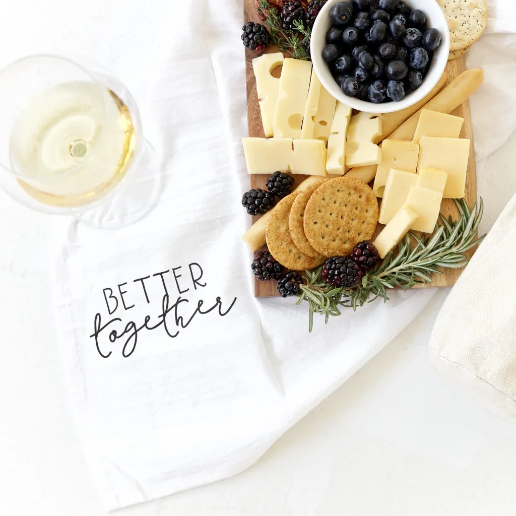 Better Together Cotton Canvas Kitchen Tea Towel by The Cotton & Canvas Co.