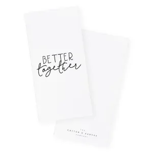 Better Together Cotton Canvas Kitchen Tea Towel by The Cotton & Canvas Co.