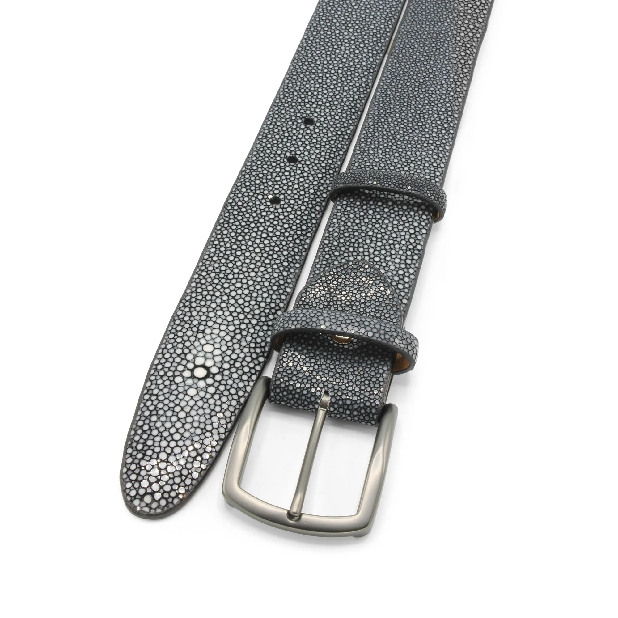 Black Stingray Gunmetal Belt