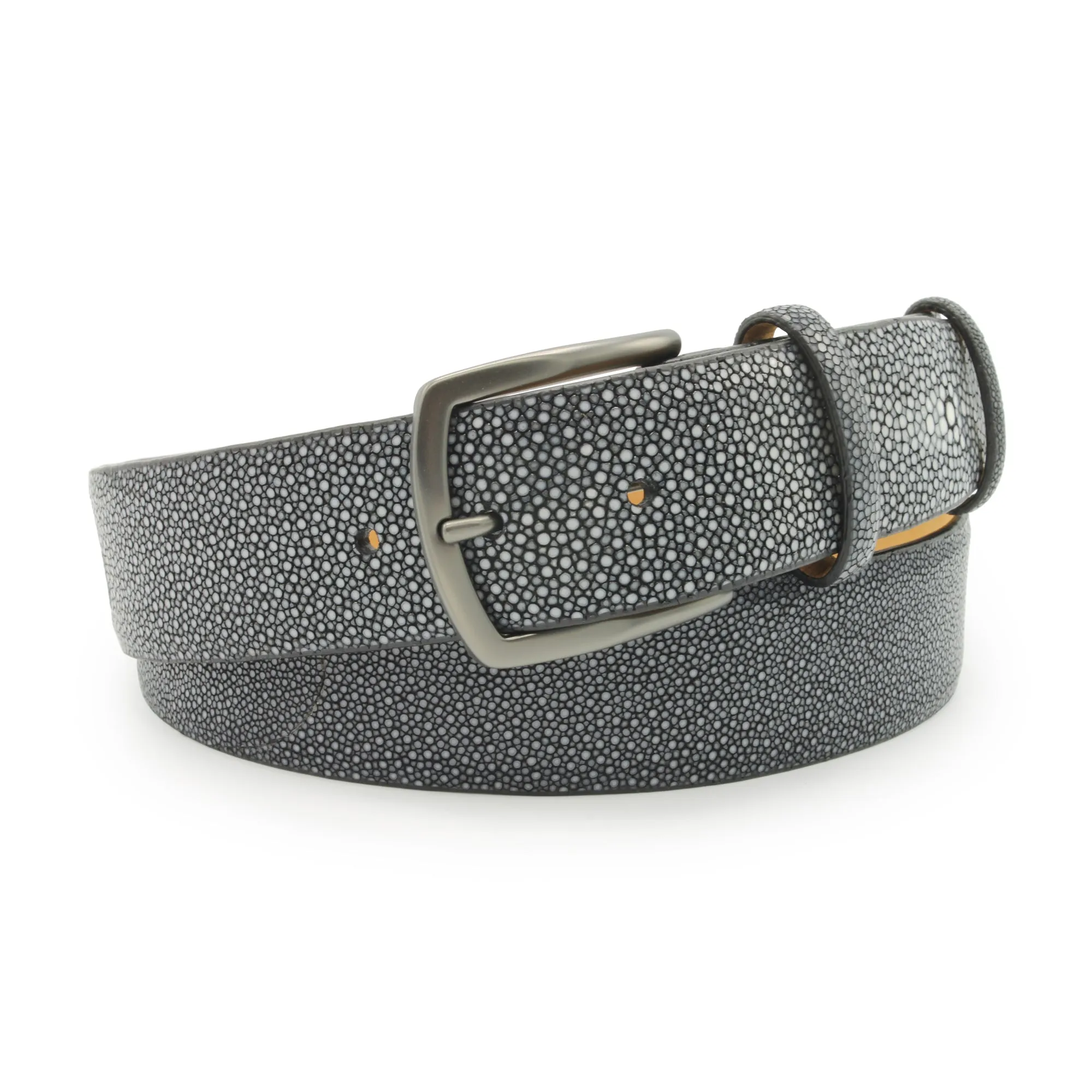 Black Stingray Gunmetal Belt